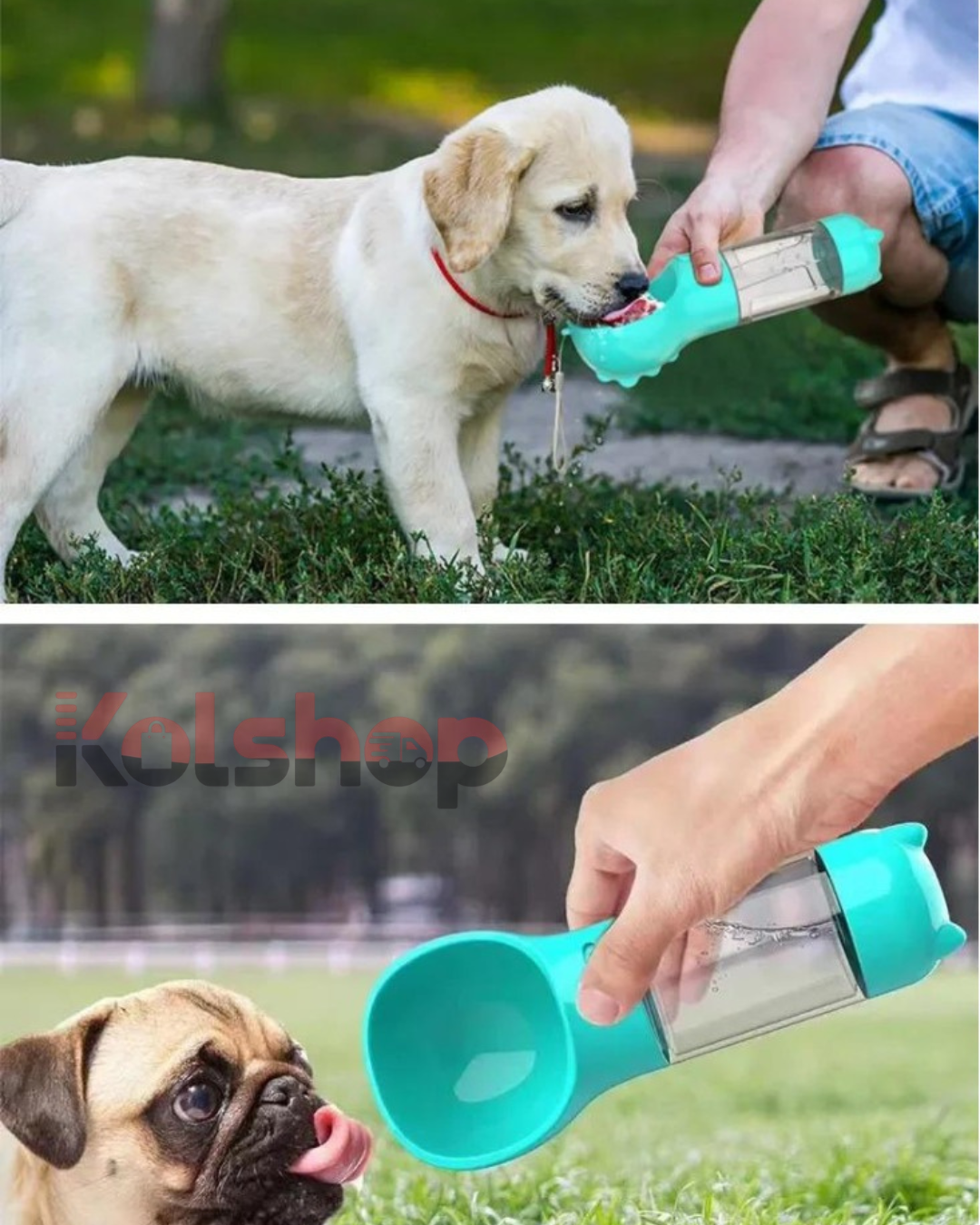 BOTELLA PORTATIL 4 EN 1 PARA MASCOTAS